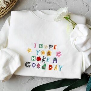 Colorful design Embroidery Sweatshirt